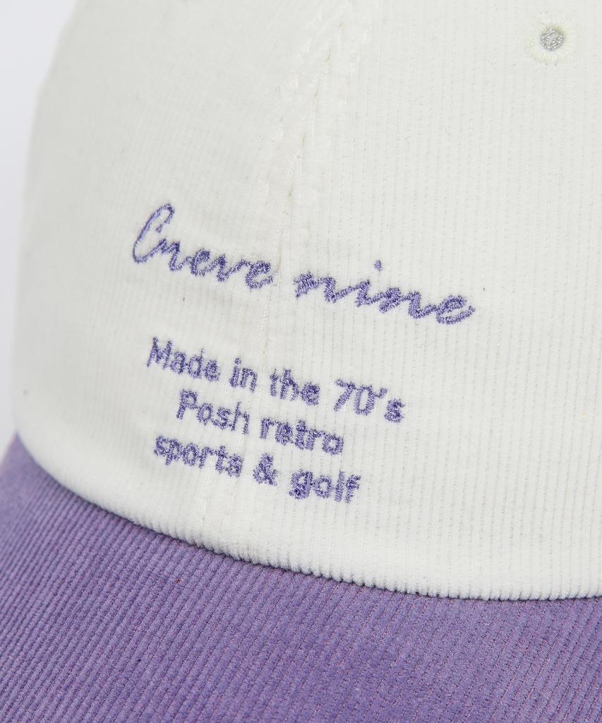 CREVE9 Retro Two-Tone Corduroy Ball Cap Pp