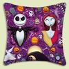 Halloween Skull Jack Sally Pillow Covers Cartoon Sofa Decorative Home Double-Sided Printing Short Plush Cute Cushion Cover