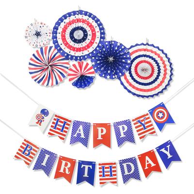 Us National Day Independence Day Party Decorative Paper Flower Captain Birthday Flag Spot Customization