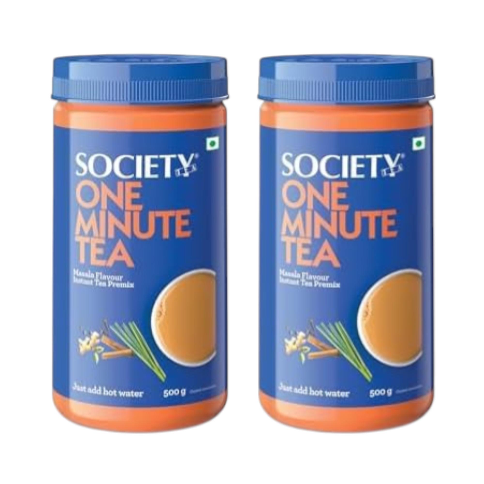 Society OMT Masala Instant Tea Premix Powder 500 g Pack Of 2 Quick Hot Beverage Mix Easy Preparation Rich Taste