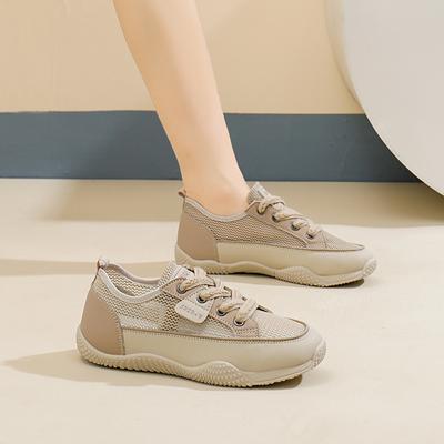 Mode Damen Casual Low Heel Sneaker Neu Heißer Verkauf Sommer Mischfarbe Damenschuhe Schnürschuhe Damen Sneaker