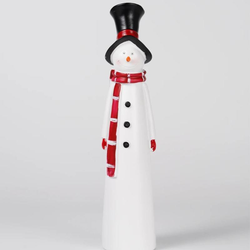 Vintage Christmas Home Decor Santa Claus and Snowman Decorative Ornaments Suitable for Indoor or Lawn Resin Craft Doll Ornamen