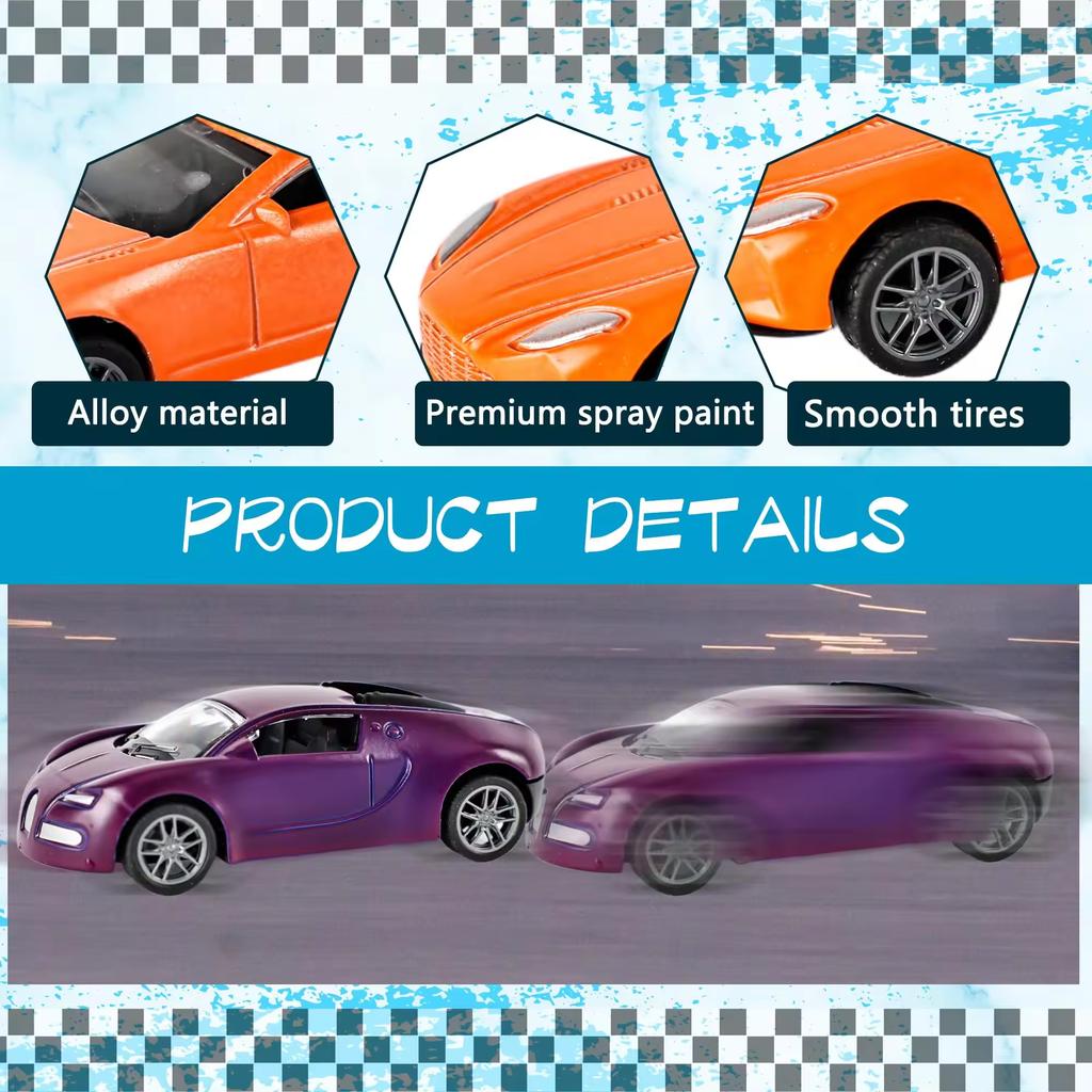 Alloy Off Road Model Small Set Plaything Racing Car 1:64 Color Changing Temperature Sensing Inertial Cars Model For Bath Pool Water Plaything