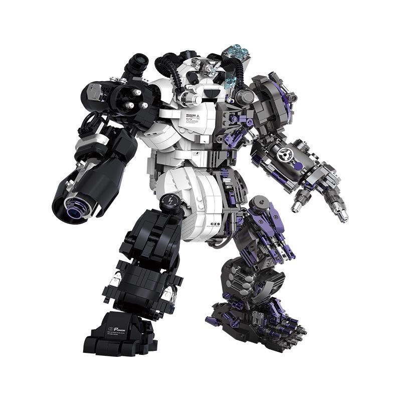 Chizao She Hardcore Industrial Style Cyberpunk Panda Robot Building Blocks Toy