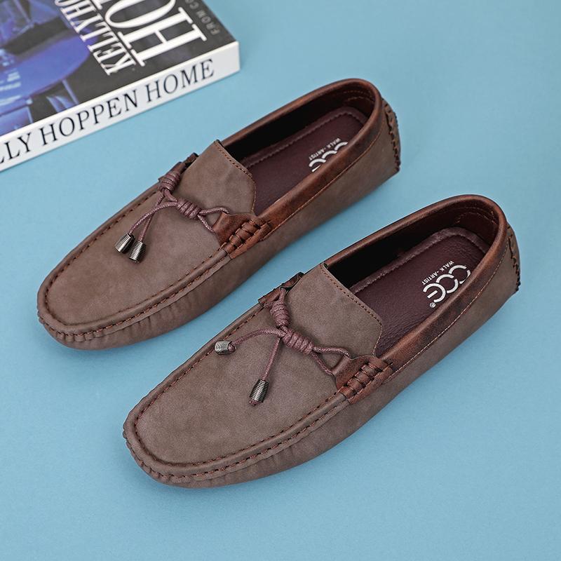 FashionElegantes Повседневные кожаные туфли-лодочки с кисточками Slip on Офисная мужская — фото 4