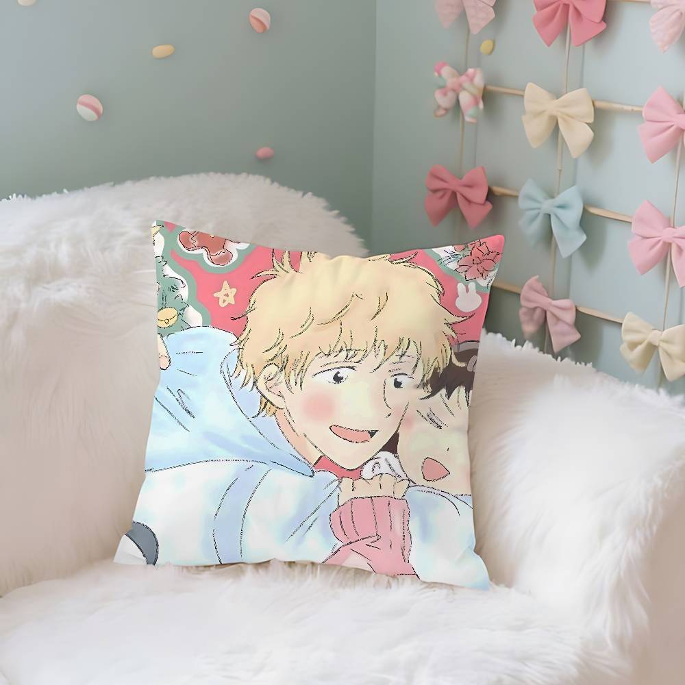 Cute SSkip AndLoafer Couple Style Throw Pillow Covers Pattern Cushion Cover Suitable For Sofa Bedroom Car Pillow Cover