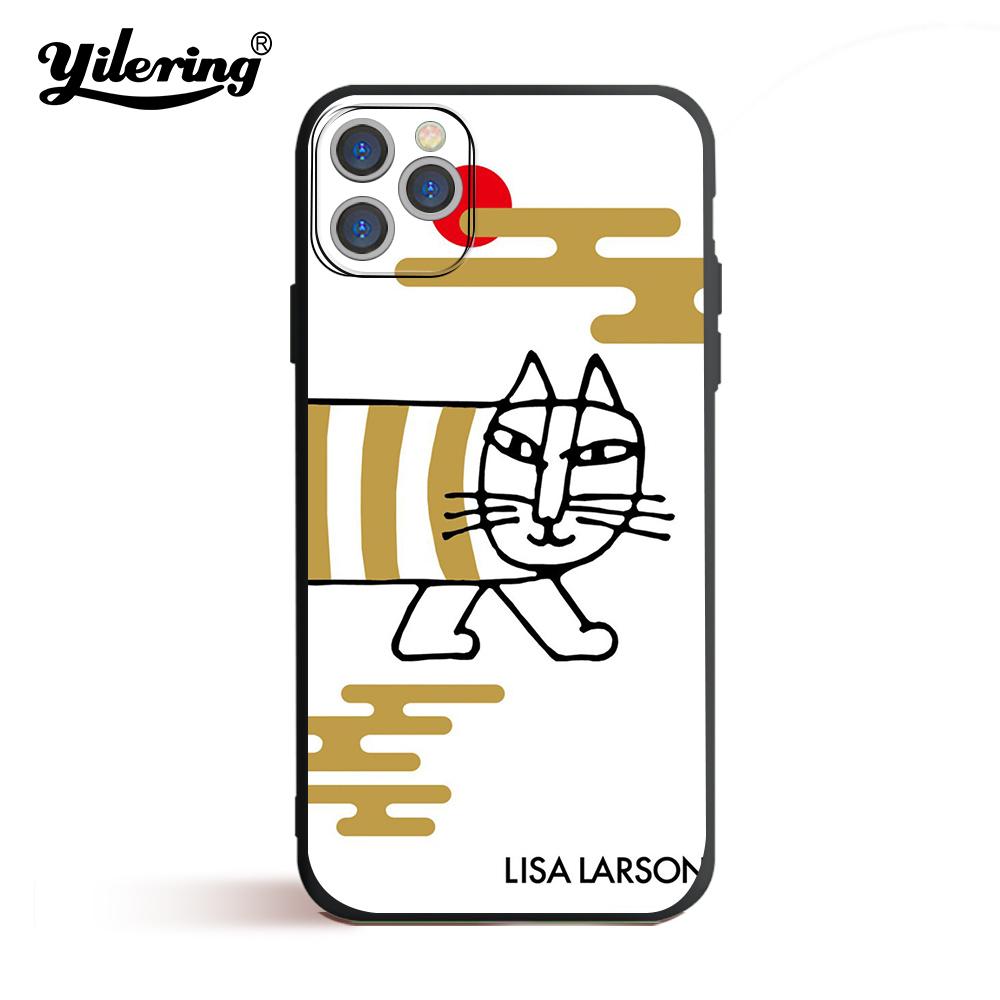 Fashion Lisa Larson Soft black Phone Case for iPhone 11 12 13 Pro XS MAX 8 7 6 6S Plus X 5S SE 2020 XR 12 Mini Phone case Cover