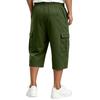 Men's Casual Drawstring Cargo Shorts 7/8 Length for Summer Everyday Wear