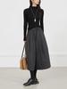 Women's Winter 2025 Elastic Waist Pleated Wide-Leg Culottes