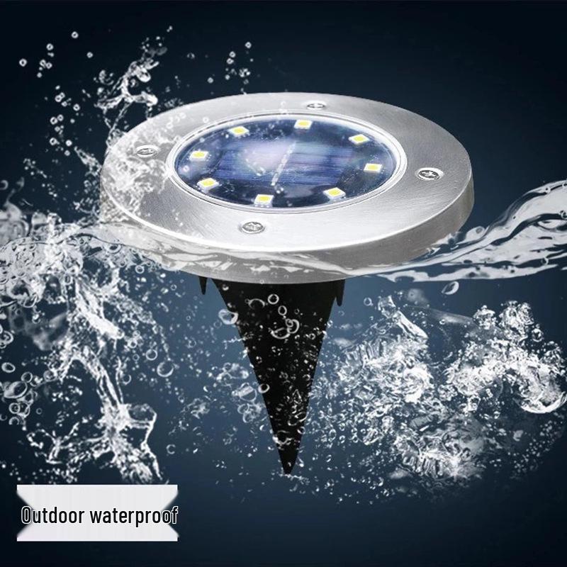 Solar LED Stainless Steel Waterproof Outdoor Garden and Landscape Ground Light