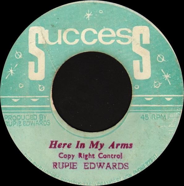 

7inch Record RUPIE EDWARDS Here In My Arms NONE Success Jamaica Reggae Ska Dub Used