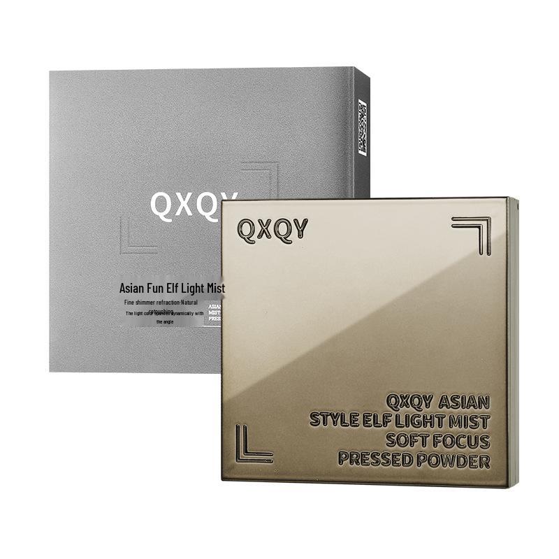 QXQY Asian Elf Light Mist Setting Powder: Matte Finish, Long-Lasting, Lightweight, Soft Focus Makeup.