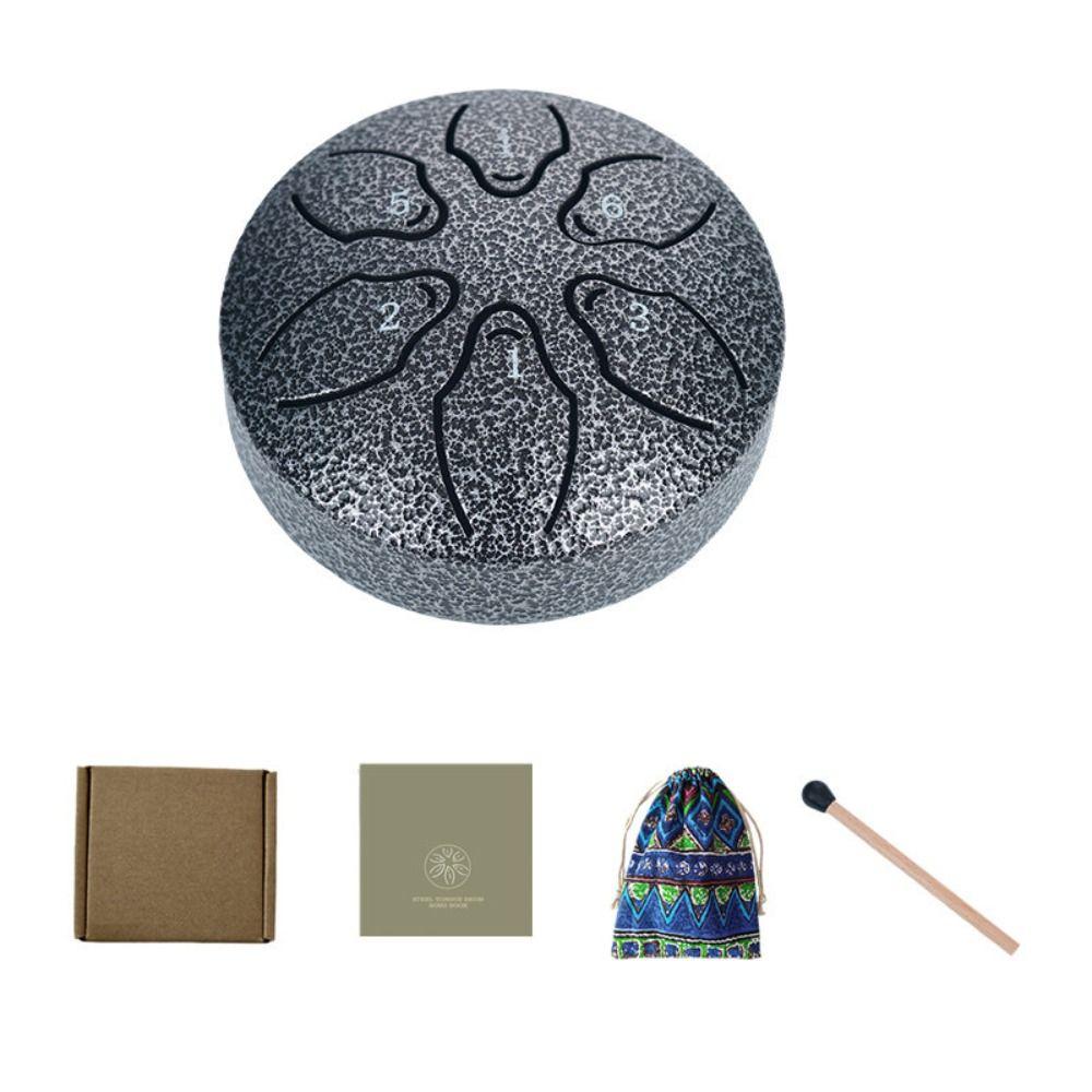 3 Inch Mini Hand Pan Drums 6-Tone Meditation Drum Steel Tongue Drum Set  Beginner