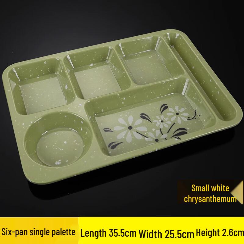 Square Four-Compartment Melamine Divided Plate