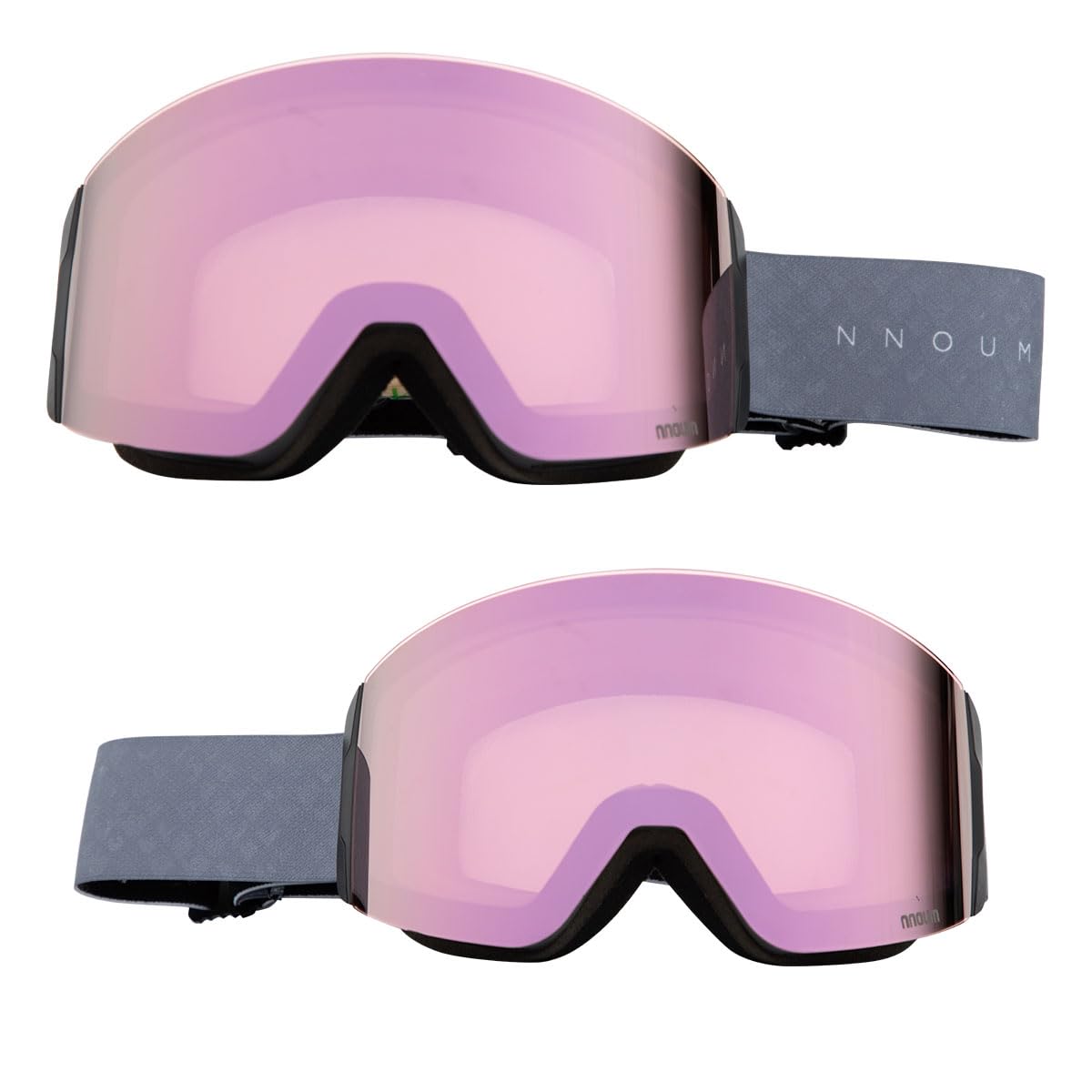 

NNOUM Ski Goggles for Men and with Spare Asian Steel Size Compatible with Eyeglasses and Includes Storage Pouch Women, Anti-Fog, Lenses, Fit, Gray, F,