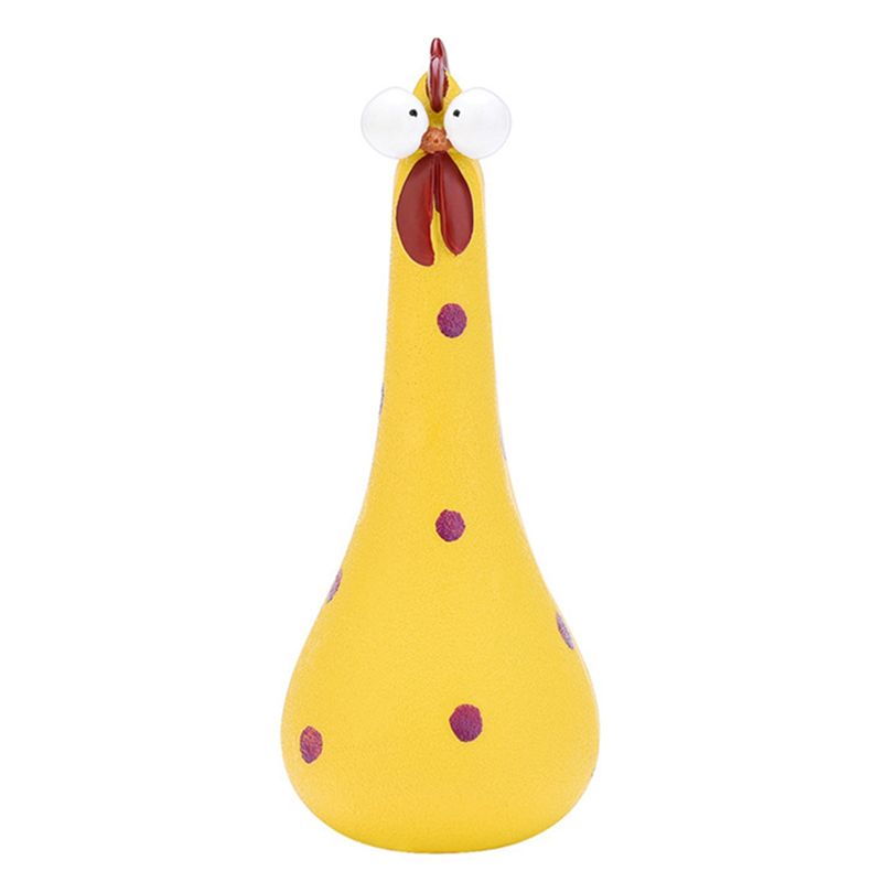 M-Modern-Resin Crafts Resin Chicken Ornaments Garden Decoration Ornaments Long Neck Chicken Resin Crafts