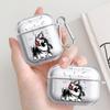 Case For Airpods Pro 2 4 1 Pro2 3 Pro3 Clear Earphone Cases Cover Cartoon Lines Messy Puppy