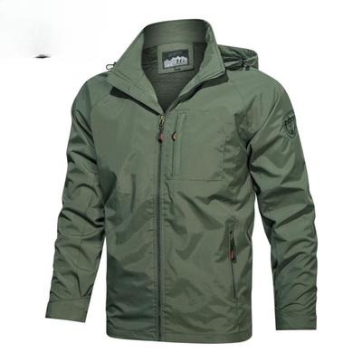 Chaqueta subfusil con capucha para montañismo, abrigo informal a prueba de viento para hombre, chaqueta grande para exteriores, chaquetas cortavientos para hombre