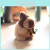 Capybara Plush Keychain Stuffed Animal Toy Pp Cotton Short Plush Bag Charm Gift For Kids