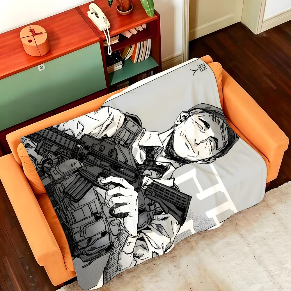Anime A-Ajin D-Demi H-Human Throw Flannel Cozy Print Blanket, Portable, Durable Machine Washable Cute Cool