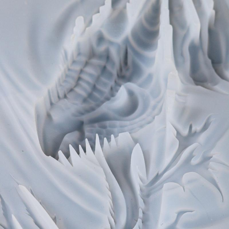 DIY Resin Mold Wall Fierce Dragon 3D Mural Silicone Mold Home Decorations Handmade Tools Concrete Molds Oranments Crafts