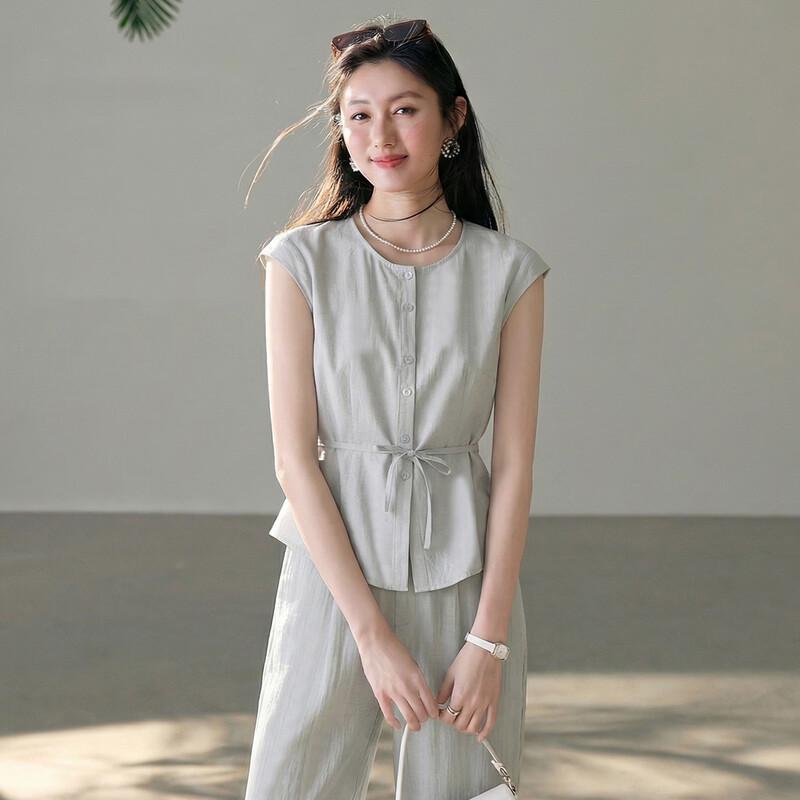 Handu Yishe Women's Relaxed Fit Short Sleeve Blouse