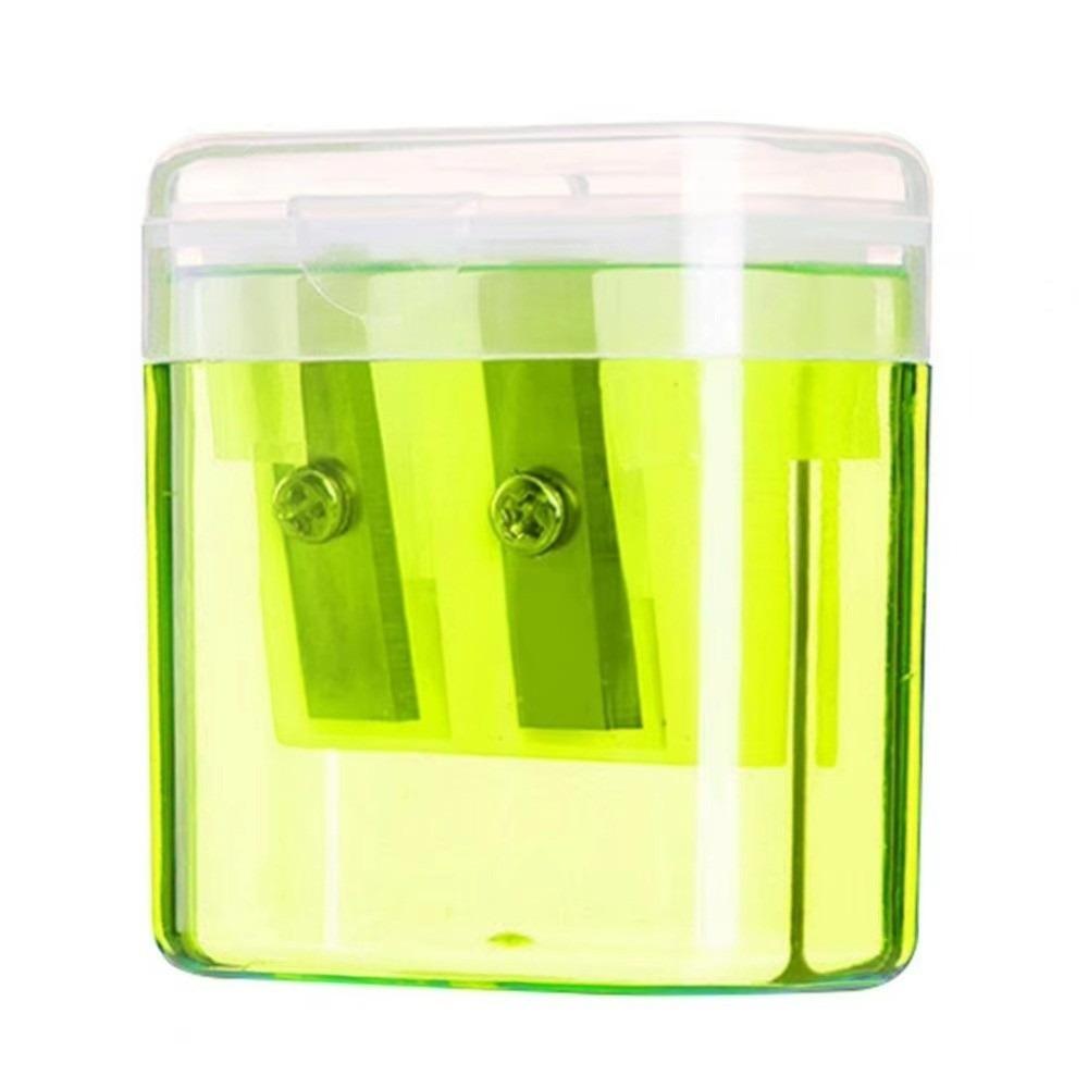 Dual Holes Pen Sharpener With Lid Pencil Sharpening Tool New Pencil Sharpeners Student Stationery