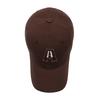 Korean Style Embroidered A Letter Baseball Hat With Curved Brim And Sunshade For Outdoor Casual