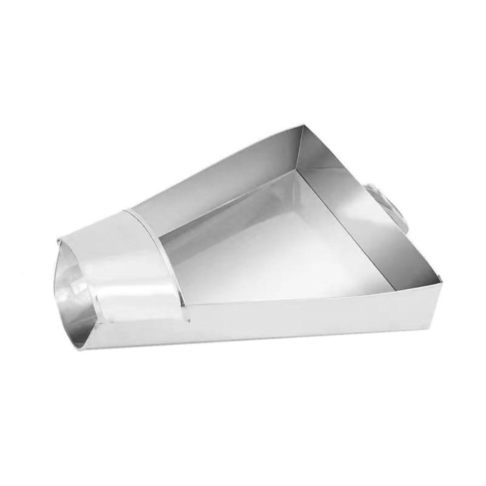 Stainless Steel French Fry Scoop with Handle Food Shovels Funnel Triangle Bucket  Kitchen Utensil