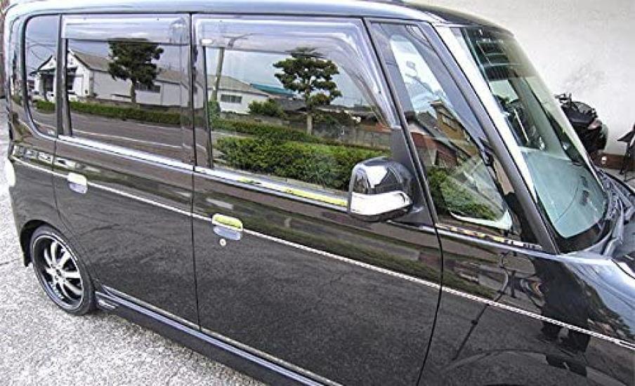 BRIGHTZ Mirror Chrome Stainless Steel Window Moulds for Toyota Tanto Ultra-High (6-Piece Set) L350S/L360S [WIN-SIL-074]