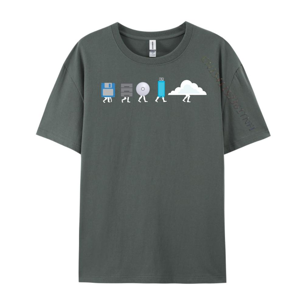 Storage Media Computer Science Evolution Graphic T Shirts 100 Cotton TShirt Letter