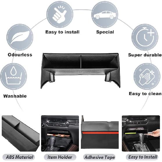 Center Console Organizer Tray for -2024 Mazda CX-30 Center Armrest Glove Storage Box Car Storage Interior ABS Accessories