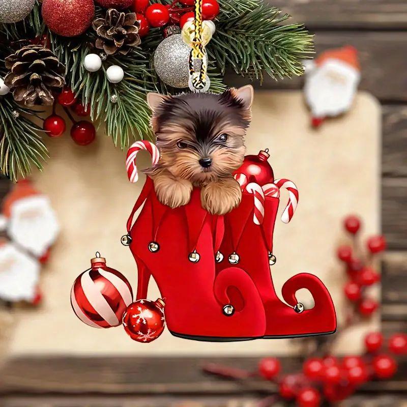 New Animal Keychain Cute Cute Bee Dog Pig Acrylic Pendant Car Rearview Mirror Pendant Gift Christmas Tree Ornaments