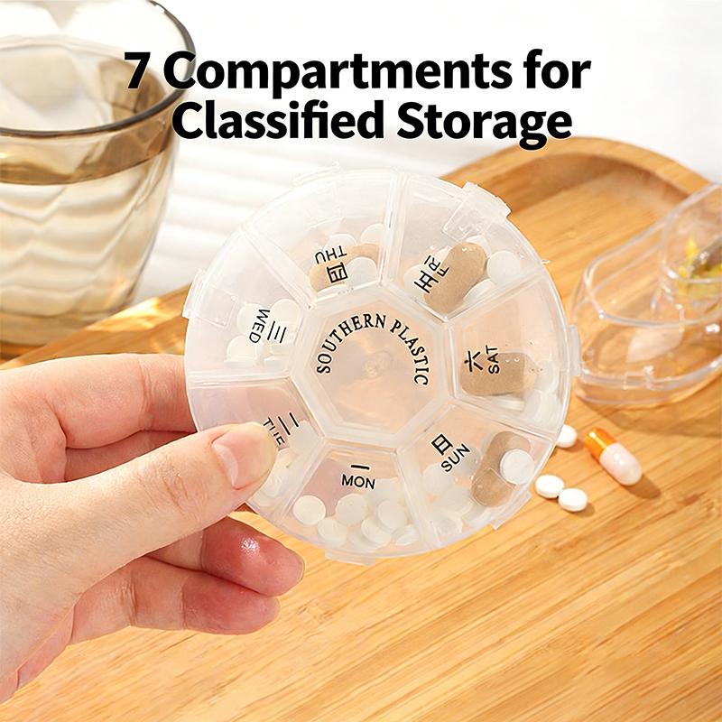 Portable Medication Dispenser For 7-Day Home Medicine Box Week Medication Dispensing Box Travel Portable Medication Storage Box