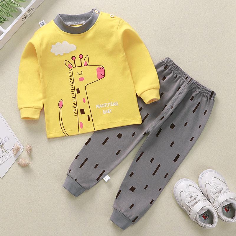 Kinder Baumwolle Herbst Pyjama Set: Lange Unterwäsche für Jungen und Mädchen