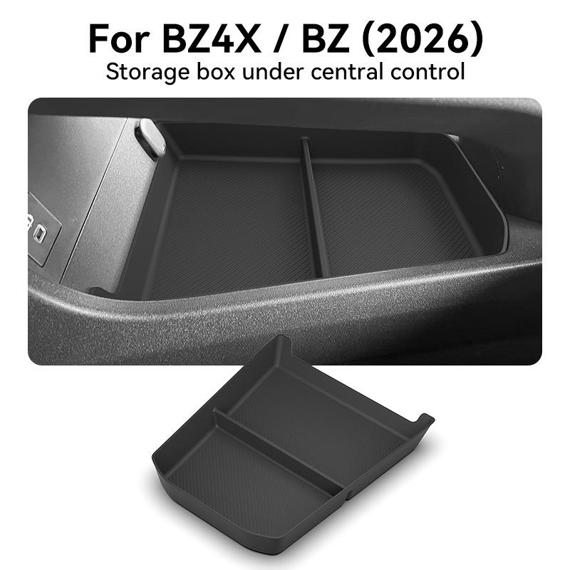 RHD Per Toyota BZ4X / BZ 2026+ Scatola Portaoggetti Inferiore Console Centrale Vassoio Organizzatore Antiscivolo in TPE Accessori Interni Auto