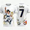 Dragon Ball Z Goku Number 7 Soccer Jersey 3D T-Shirt For Men Women Kids Sports Anime Tee Casual Fashionable Streetwear