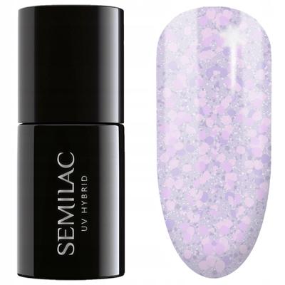 Lakier Hybrydowy Do Paznokci Crushed Ice #492 Semilac Icy Lavender 7 Ml