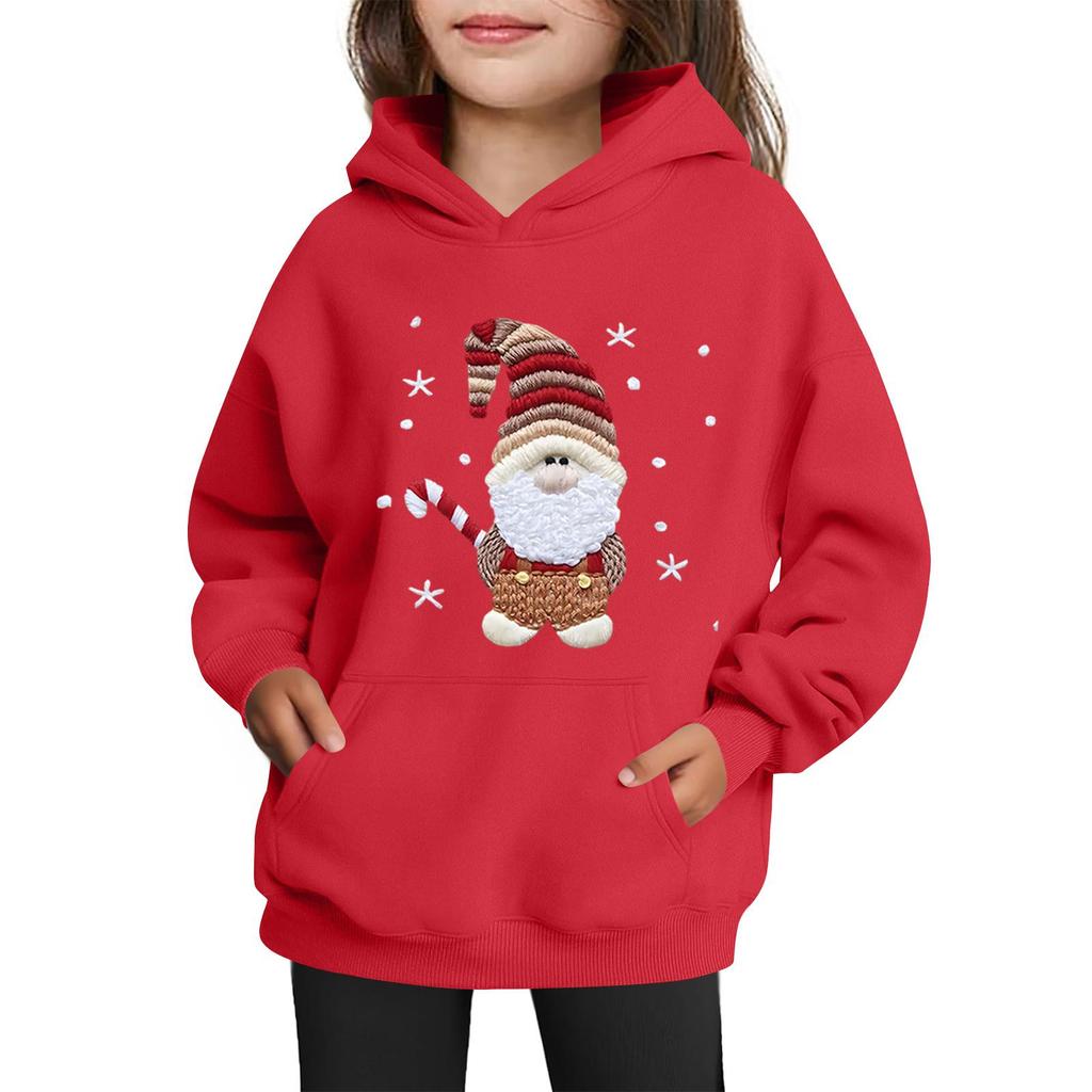 Sweatshirts For Teen Girls Hoodies Long Sleeve Drawstring Pullover Cute Printed Oversized Hoodie Christmas