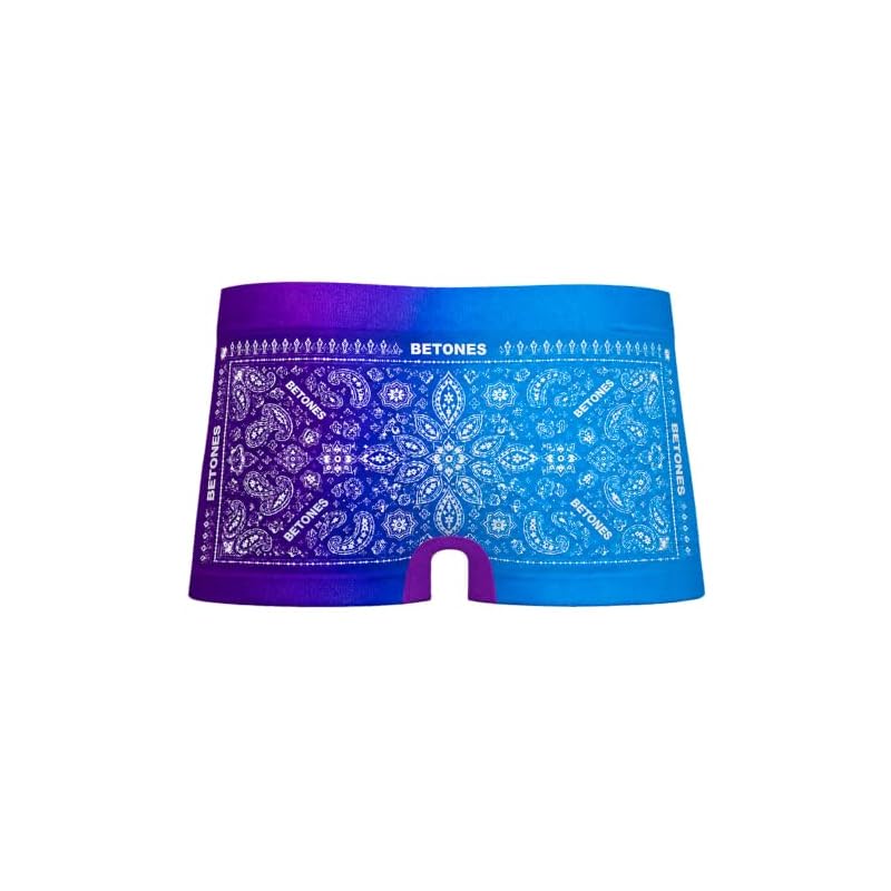 [BITENERS] Women's Boxer Shorts BANDANA 2 - L PURPLE×BLUE Bandana Gradient Simple Illustration Art