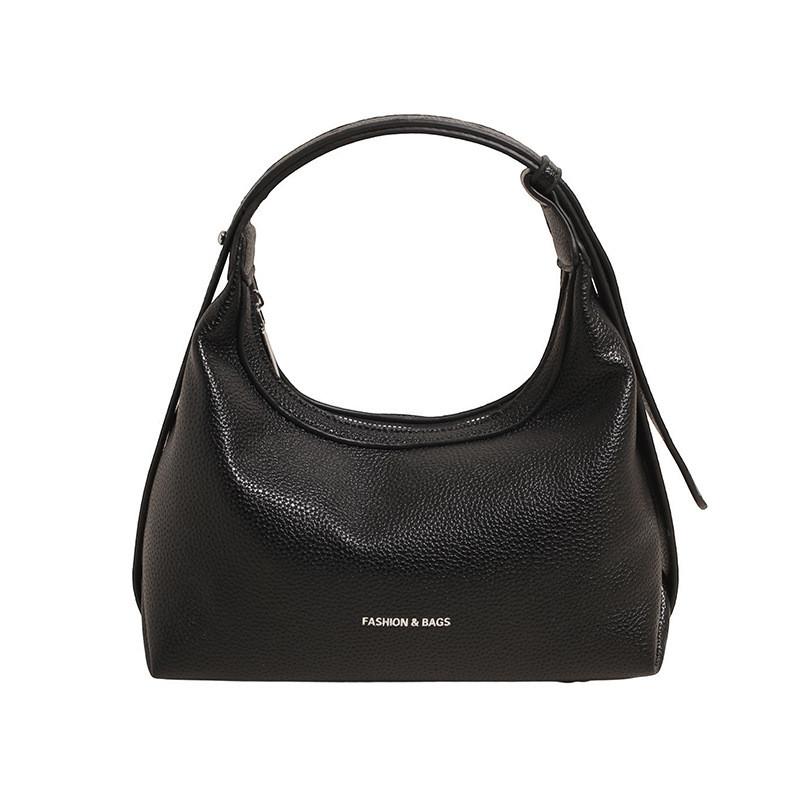 Small Vintage Dumpling Crossbody Bag With Sewn Details For Women