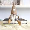 Christmas Decoration Knitted Faceless Plush Gnome Doll Hanging Leg Holding Coffee Doll Table Holiday Decor Home Daily Decoration
