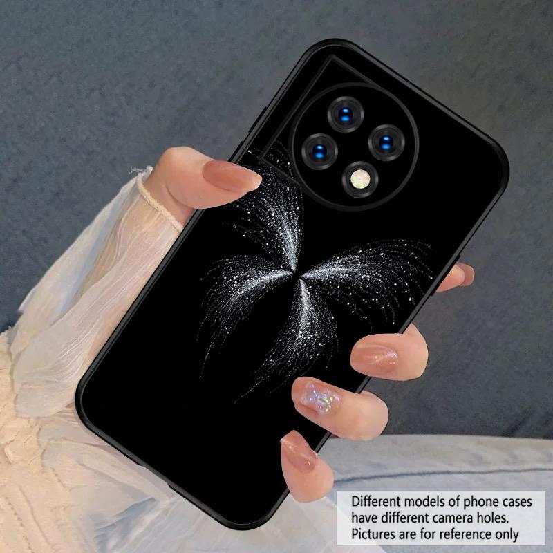 Weißer Schmetterling Für Oneplus 8T 9 9R 10 Pro 11 12 13 13R 5G ACE 5 Nord2 4 CE 3 4 Lite N20 SE N200 Silikon Weiche Handyhülle