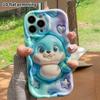 Phone Case: 2D flat design, suitable for iPhone 18 17 16 15 14 13 Pro, light blue little seal, perfect Christmas and Halloween holiday gift