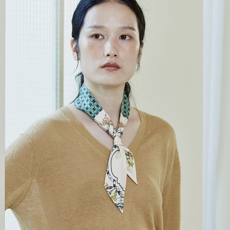 ANA MAISON Sensuous Room Silk Twilly Scarf [PMT-1396]