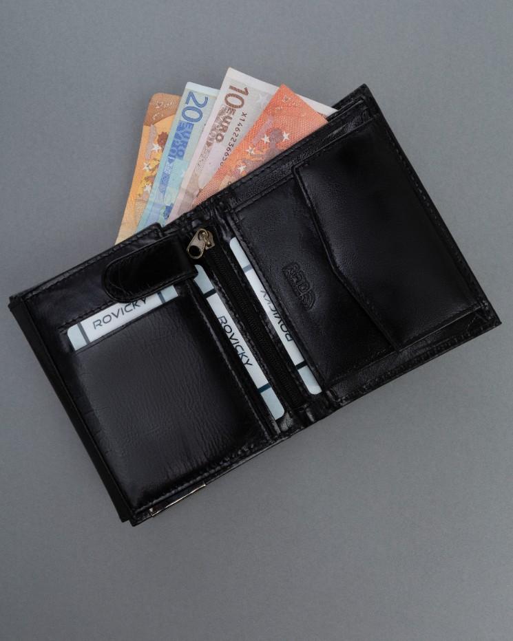 Men's Leather Wallet RM-04-BCF-BP-9519 Black
