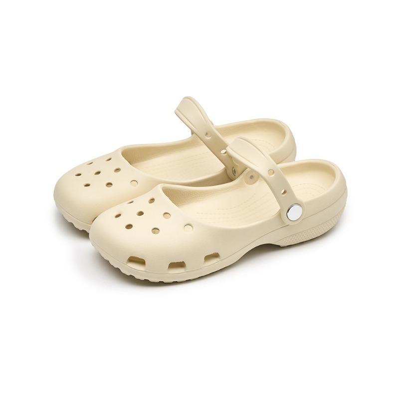Ballett Lochschuhe 2026 Frühling Neu Ein-Pedal Hohl Strand Sandalen Faule Schuhe