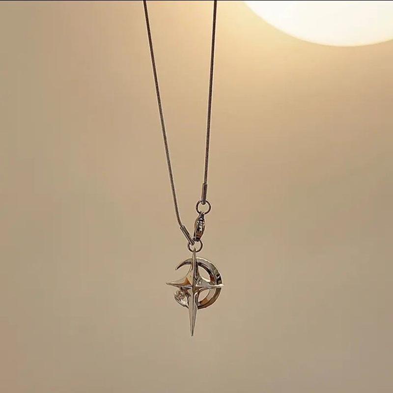 Shine Crystal Star Star Pendants Necklace for Girl Women Chains Personality Aesthetic Design Necklaces Y2k Jewelry Gifts