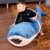 150cm Large Size Soft Shark Plush Toy Big Creative Blue Whale Stuffed Soft Shark Sea Fish Plush Pillow Lovely Children Baby Doll