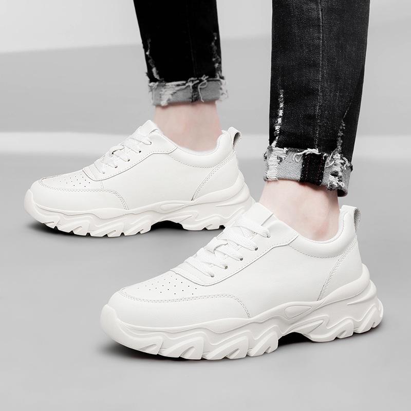 Men's Large Platform Sneakers with 6cm Height Boost, Thick Sole, Casual Sports Design, Suitable for Students and Couples